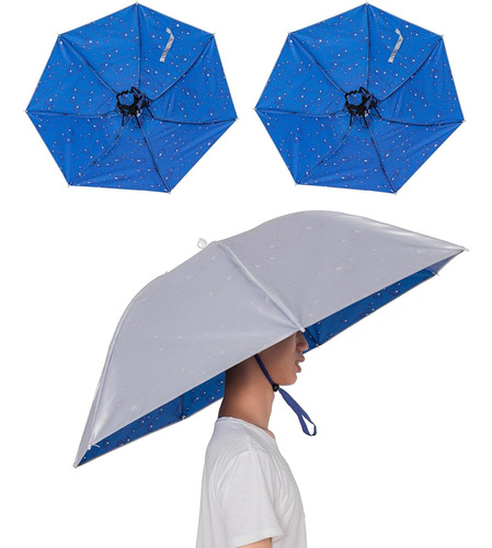 Umbrella Hat Fishing Folding Sun Rain Hand Free Umbrella Gar