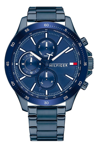 Relógio masculino Tommy Hilfiger azul 1791720 em aço multifuncional