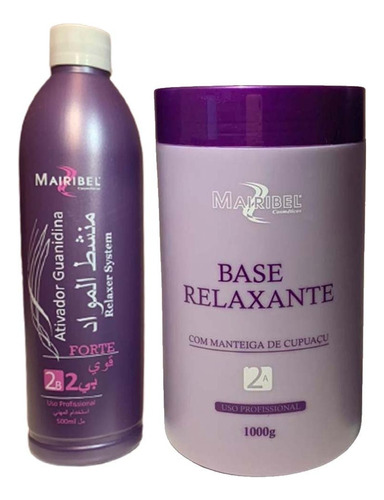 Base Relaxante Guanidina 1kg + Ativador 500ml Mairibel