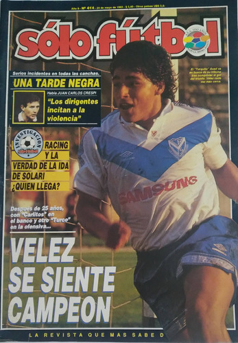 Solo Futbol 414 Argentinos 0 Velez 1,poster Español Año 1993