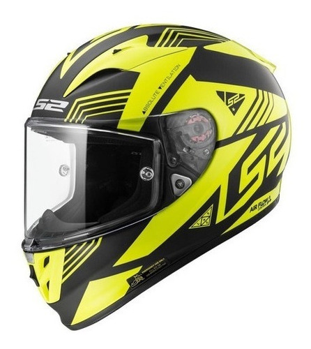 Casco Integral Moto Ls2 323 Arrow Neon Amarillo + Pinlock Color Negro/Amarillo fluo Tamaño del casco L