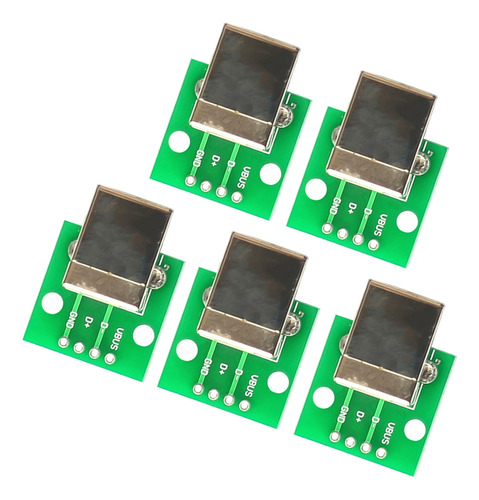 5x Usb Type-b Conectores De Soldadura Smd Conjuntos De