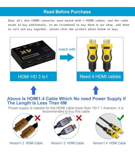 Hdmi Switch Multiplicador Selector 5x1 4k 2k Control Remoto