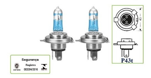 Imagem 6 de 9 de Par H4 Lâmpada Osram Night Breaker Laser 12v 150%+luz 60/55w