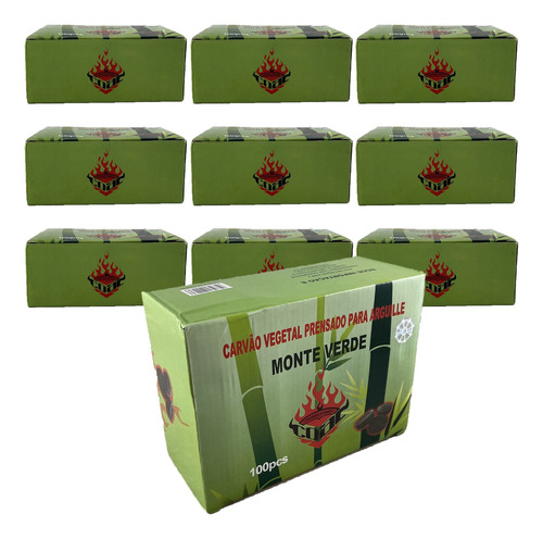 Kit Carvão Liturgico Vegetal Com 10 Caixas