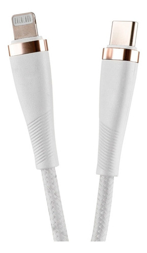 Cable iPhone Lightning A Usb C Certificado Mfi 1m Redlemon Color Blanco