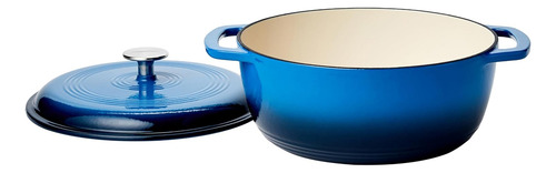 Horno Holandés Amazon Basics, Hierro Fundido, Cap 4l, Azul