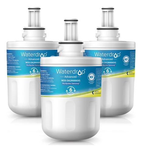 Set De 3 Filtros De Agua De Refrigerador Waterdrop  Para