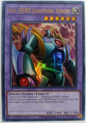 Evil Hero Lightning Golem - Ultra Rare    Lds3