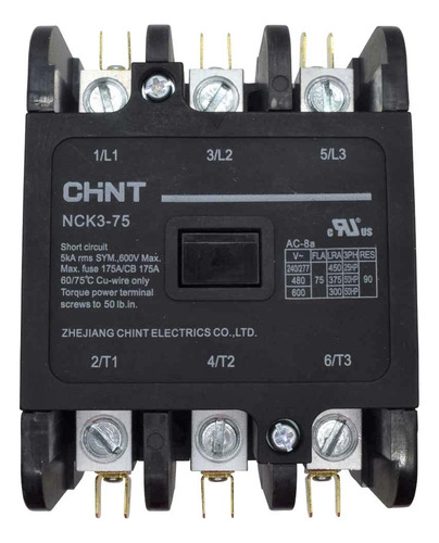 Contactor Aire Acondicionado 230vca Chint Nck3-75a/3-230v