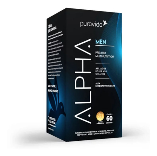 Suplemento multivitamínico en cápsulas Pura Vida Premium Alpha Men en 60 ml, 60 ml, 60 unidades