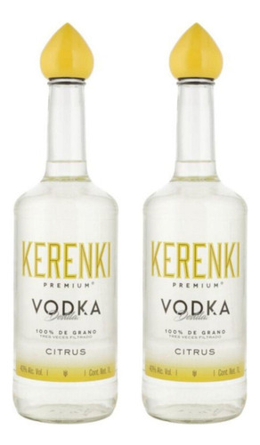 Pack De 2 Vodka Kerenki Premium Citrus 1 L