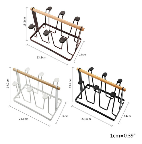 Soporte Para Tazas De Café De Hierro (w), Colgador De Vidrio