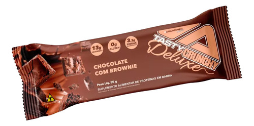 Tasty Crunchy Deluxe Barrinha 12 Uni. 50g Adaptogen Sabor Chocolate Com Brownie