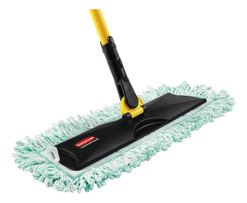 Mop Rubbermaid Microfibra Limpieza En Seco Con Ribete Verde