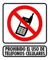 Comprar Cartel Prohibido Usar Teléfonos Celulares 22x26 Señalización