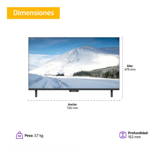 Tv Led Hd 32 Smart Noblex Vidaa 91dv32x5050