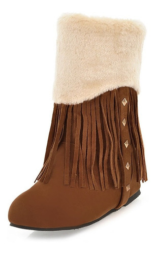 Ielgy - Botas Cortas Para Mujer, Talla Grande, Color Sólido