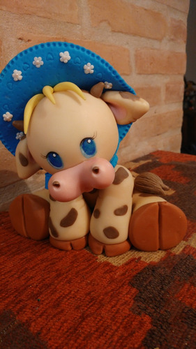 Vaca, Adorno En Porcelana Fría