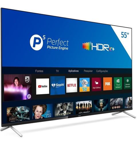 Smart Tv Philips 55 4k 55pug7625/78, Wifi, 3 Hdmi, 2 Usb