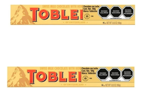 3 Pza Chocolate Toblerone Suizo Con Miel Y Almendras 100 G