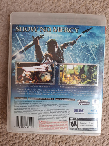Video Juego Ps3 Viking Battle For Asgard Original Completo (Usado)
