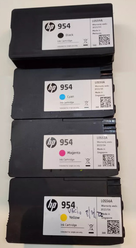 Combo Cartuchos Hp 954 Negro + Colores // Vacíos // 1er Uso (Usado)