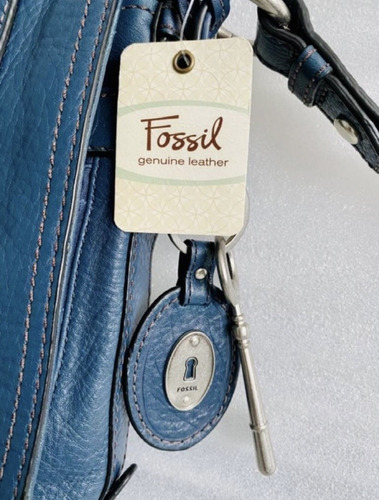 Imagen 6 de 6 de Bolsa Fossil Morral Original Piel Genuina Mariconera Unisex