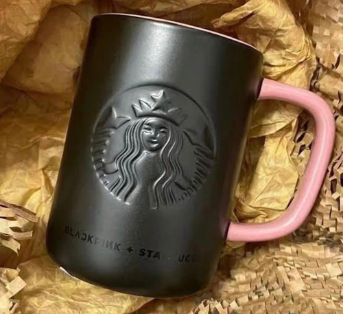 Taza Blackpink Starbucks Completamente Original Negro Black Pink (Usado)