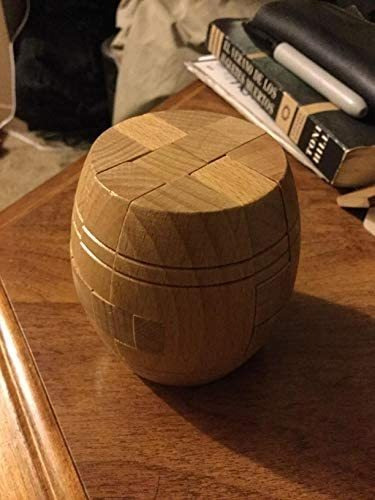 Ahyuan Handmade Barril De Pó Quebra-cabeças De Madeira Para
