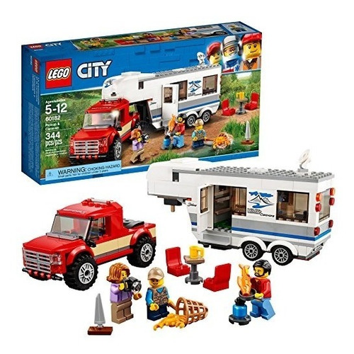 Lego City Great Vehicles Pickup \u0026 Caravan 60182 Kit De