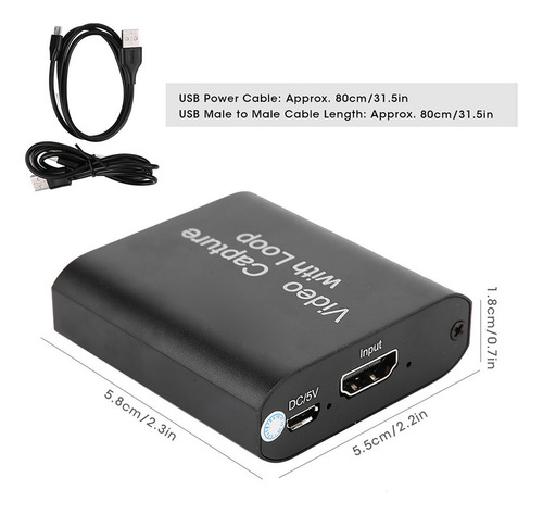Hdmi Video Capture Recorder Juego Hd Live Usb Para Loop