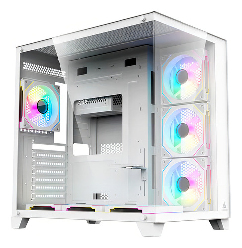 Gabinete Gamer Acegeek Mercury R425, Mid-Tower, Lateral de Vidro, Branco, AG-MERCURY-R425-WH