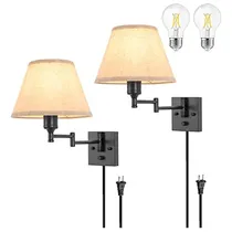 Comprar Lámparas De Pared Con Enchufe Enchufable Juego De Dos Luces