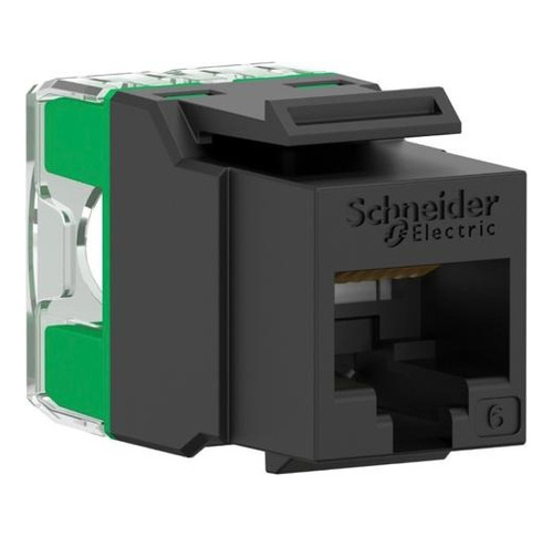 Jack Rj45 Cat6 Schneider Actassi Flex Negro Keystone X 10 U