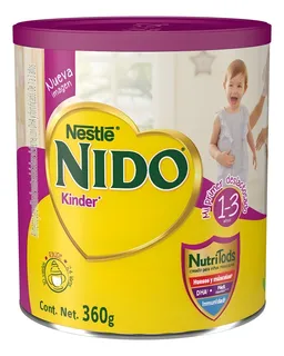 Leche Nido Kinder 1+ Deslactosada, 360gr Bebe Niño Y Niña
