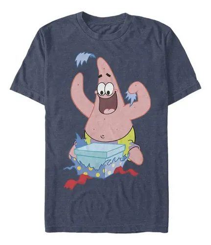 Nickelodeon Playera Patrick Para Hombre Y Alto, Azul Marino | Meses sin