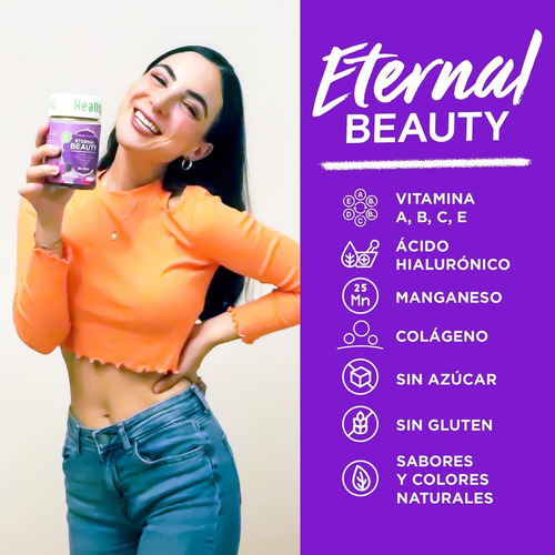 Heally Multivitamínico, Colágeno, 72 Gomitas Vitaminas 216g Sabor Zarzamora