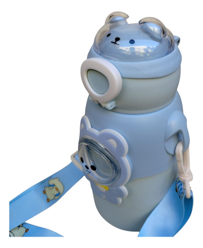 Botella Termo Acero Infantil Niño Acero Doble 500ml Color Celeste