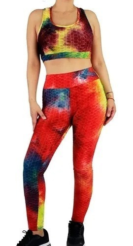 Conjunto Deportivo Mujer Lycra. Calza Y Polera. Yoga, Zumba