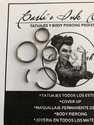 Imagen 2 de 7 de Piercing Aro Sin Fin Precio Por Unidad