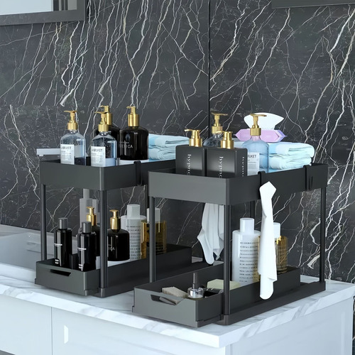 2 Pzs 2 Niveles Organizador Multifuncional Baño Cocina