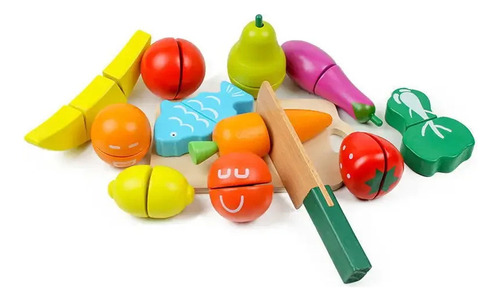 Verduras Y Frutas En Barril Cortadas Para Vigilar A Los Niño