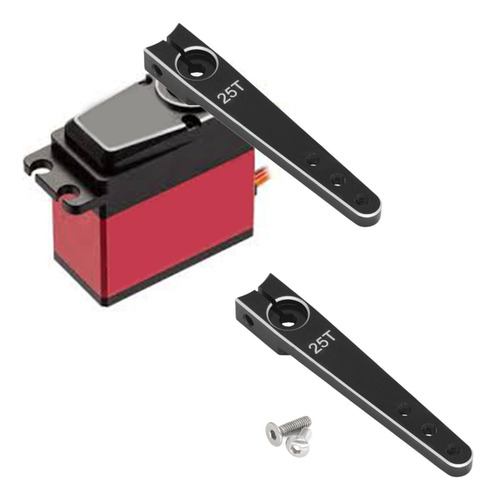 Brazo Servo De Metal De 25 T, Brazo Servo Negro 2 Pulgadas