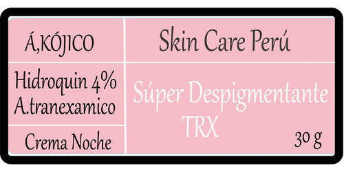 Crema Despigmentante Trx Hidroquin4%+ Kojico Potenciado 30g