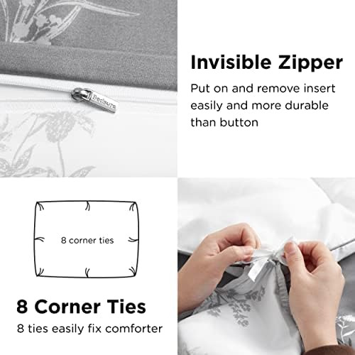 Bedsure Funda Nórdica King Size - Juego De Funda Nórdica Flo
