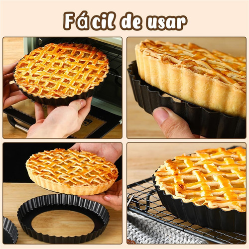 6 Pcs Moldes Pasteles Desmontables, Molde Hornear Extraíble