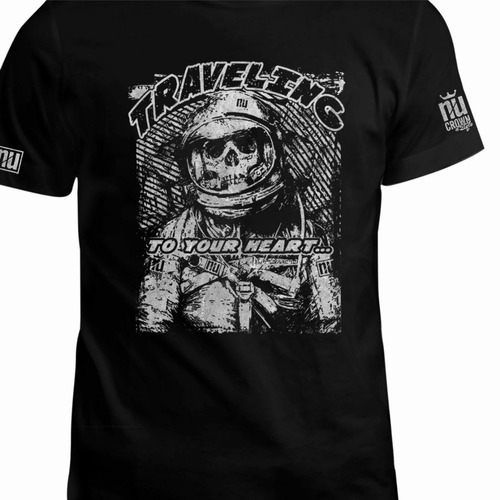 Camisetas Estampadas Astronauta Metal Hombre Mujer Eco Inp