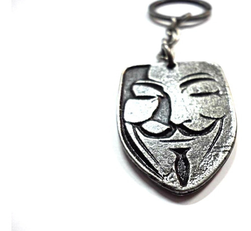 Llavero Vendetta Mascara V De Venganza Metal Anonymous 
