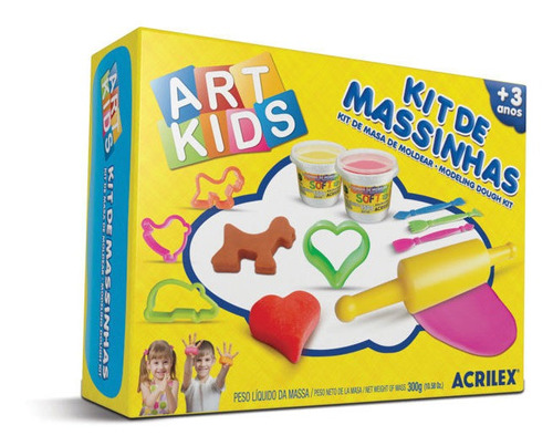 Kit De Massinhas Art Kids 3 Com Acessórios Acrilex